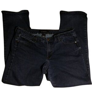 Calvin Klein Womens Jeans Dark Wash Denim Casual Straight Leg Size 14 / 30